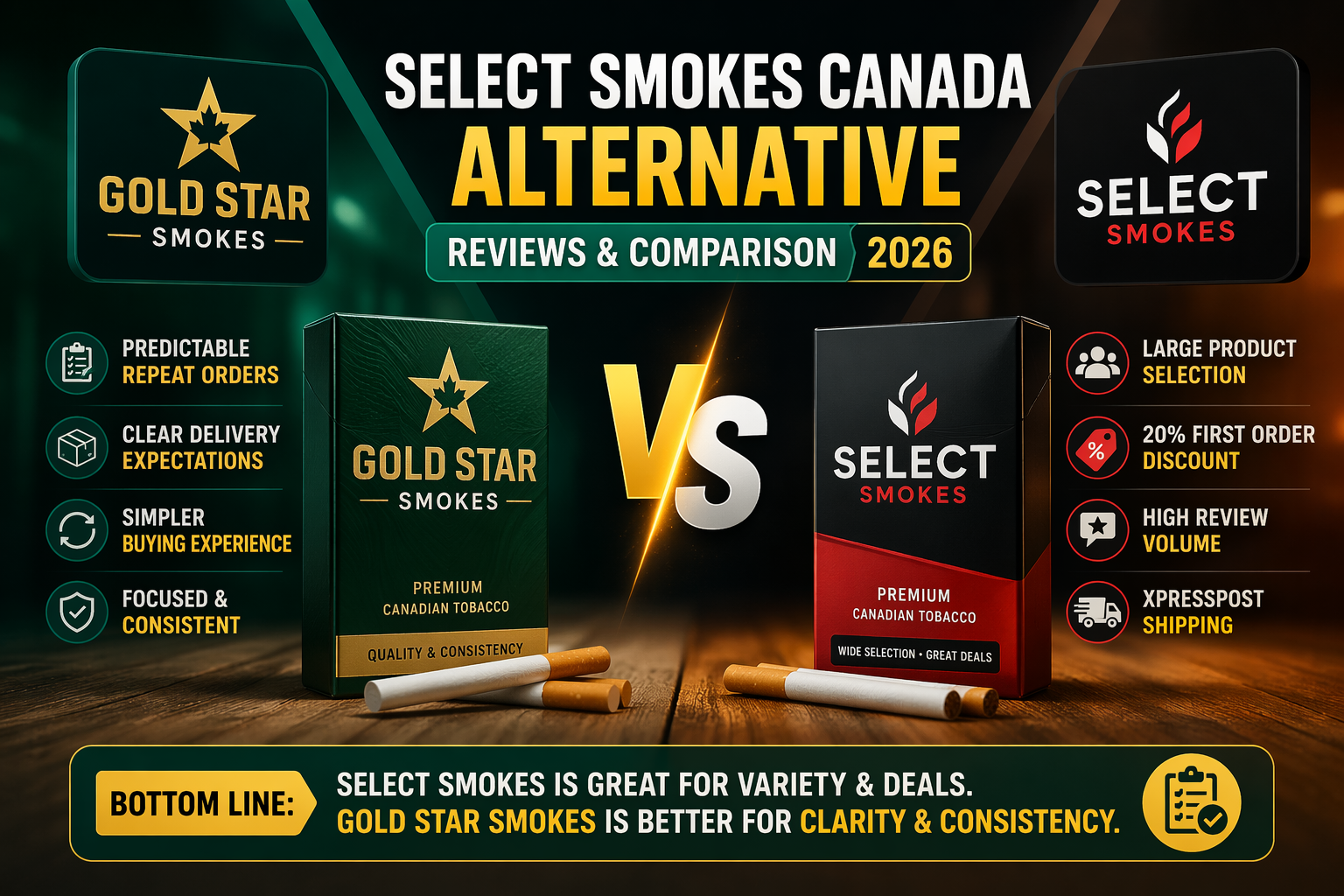 Select Smokes Canada Alternative, Reviews & Comparison